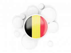Round flag with circles. Illustration of flag of Belgium