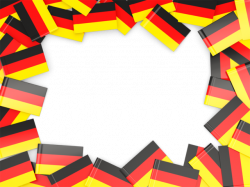 Flag frame. Illustration of flag of Germany