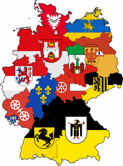 Flags of German state capitals [OC] [3000x4059] : MapPorn