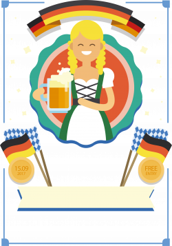 Oktoberfest Beer Germany Illustration - Lovely girl Germany Beer ...
