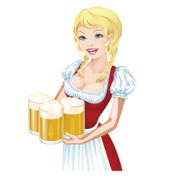 Oktoberfest Beer Germany Illustration - Take beer waitress 1000*1000 ...
