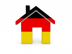 Home icon. Illustration of flag of Germany