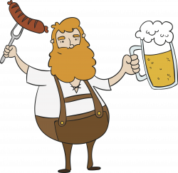 Lager Beer Oktoberfest German cuisine Clip art - An uncle who drinks ...