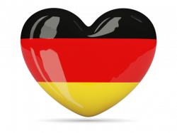 Heart icon. Illustration of flag of Germany