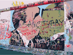 Clipart - Berlin Wall East Side Sanctuary Graffiti