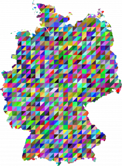 Clipart - Prismatic Triangles Germany Map
