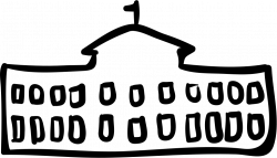 University Outlined Hand Drawn Building Svg Png Icon Free Download ...