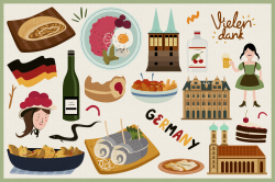 Germany Vector Clipart & Seamless Patterns