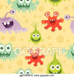Vector Illustration - Set of seamless pattern with good and ...