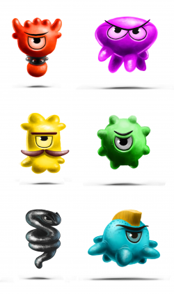 iOS game 'Get the Germs' characters | Stathis Petropoulos ...