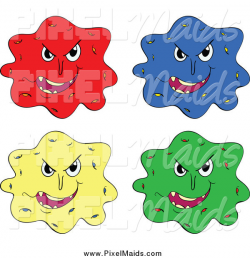 Clipart of Colorful Virus Bacteria Germs by Graphics RF - #87208