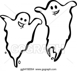 Vector Illustration - Pair of ghosts. EPS Clipart gg54192054 ...