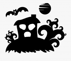 Silhouette Drawing Download Haunted House Ghost - Spooky ...