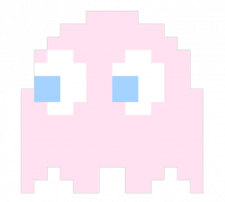 pac man pacman pink pinky ghost cute kawaii icon overla...