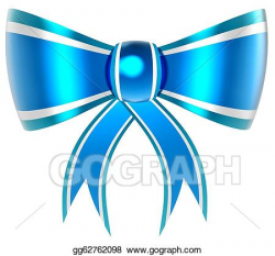 Drawing - Blue with silver gift bow. Clipart Drawing ...