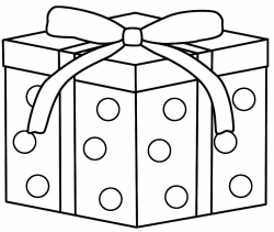 Christmas Gift With Dots - Coloring Page ( - Coloring Home
