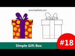 How to Draw: Simple Gift Box or Present Box Drawing - Easy ...