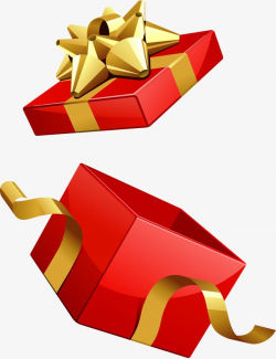 Red Gift Box Vector, Gift Clipart, Open, Empty PNG and ...