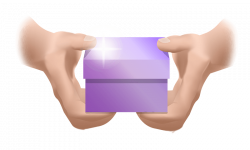 hands-holding-shiny-purple-box-blended - Leverage Marketing, LLC