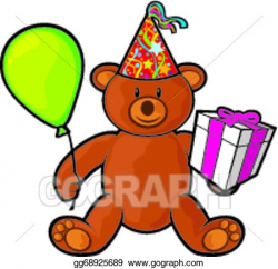 Vector Stock - Teddy bear toy with gift box. Clipart ...