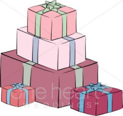 Red Gifts Clipart | Wedding Gift Clipart