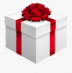 Fashionable Present Clipart White Gift Box With Red - Red ...