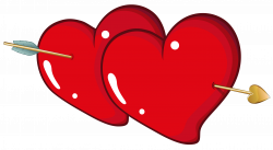 Heart Valentine's Day Clip art - Valentine Hearts with Arrow PNG ...