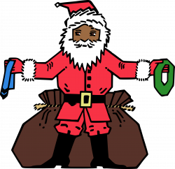 Clipart - Santa Giving Presents