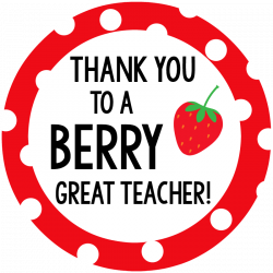Berry Gift Idea for Friends or Teachers | Teacher gift tags, Berry ...
