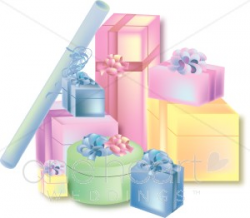 Colorful Wedding Gifts Clipart | Wedding Gift Clipart