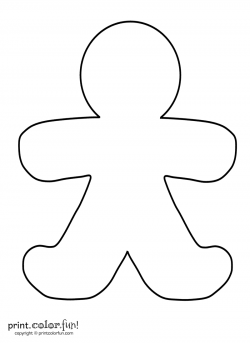 Blank gingerbread man | Print. Color. Fun! Free printables ...