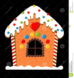 Candy House Cartoon | Gingerbread house decorated with ...