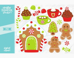 Gingerbread clipart | Etsy