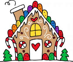 Cute Gingerbread House Clipart - Free Clip Art