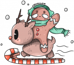 December Drawing #17: Gingerbread Reindeer by kktwojingle on DeviantArt