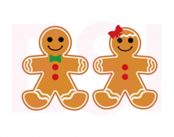 Gingerbread boy and Girl, Christmas svg files, SVG, DXF, EPS ...