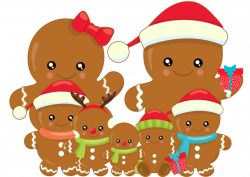 Gingerbread Family 5 Children - Printed Unique