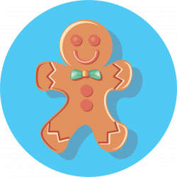 Clipart - Gingerbread Man Icon