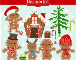 Gingerbread clipart | Etsy