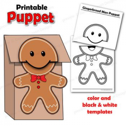 Gingerbread Man Craft Activity: Printable Paper Bag Puppet ...