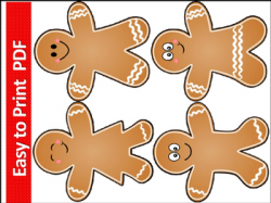 Make Your Own Gingerbread Man Printable and Clipart- Over 100 images!