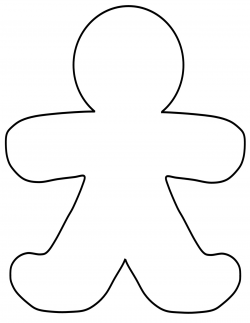Free Gingerbread Man Outline, Download Free Clip Art, Free ...