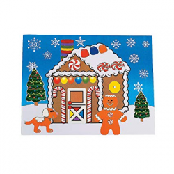 Amazon.com: Fun Express DIY Gingerbread House Sticker Scenes ...