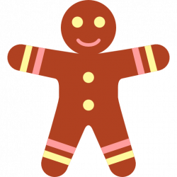 Simple Christmas Gingerbread Man Icon, PNG ClipArt Image ...