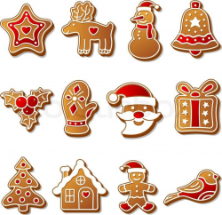 Christmas Sugar Cookie Clip Art | Cartoon Christmas Cookies ...
