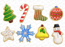Christmas Cookies Clipart. Instant Digital Download. Sugar ...