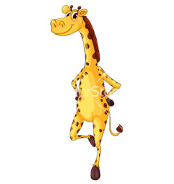 Dancing giraffe clipart image #8167