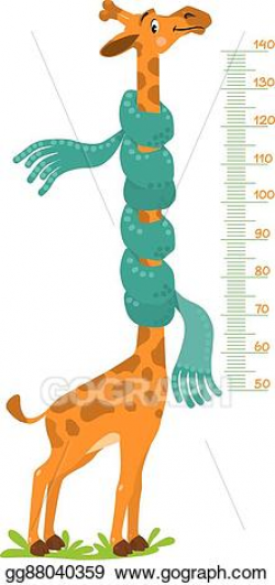 EPS Vector - Giraffe meter wall or height chart. Stock ...