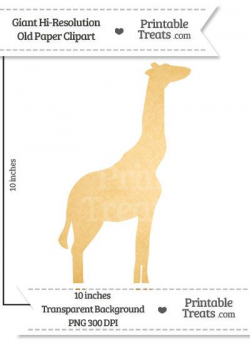 Old Paper Giant Giraffe Clipart from PrintableTreats.com ...