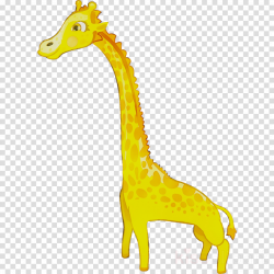 Animal Cartoon clipart - Giraffe, Yellow, Wildlife ...